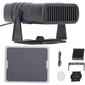 Compact Solar Panel Heater Compact Size For Warming Chicken Coops And Pet Houses Accessories (Batteries not included) (20W Solarboard with heater, battery box)