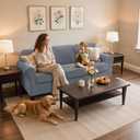 SUBRTEX 7 Pieces Stretch Sofa Slipcover Sets Couch Cover Sets Backrest Cushion Covers Furniture Protector Collection Set for Oversize Sofa Loveseat Chair Slip Covers(Large, Light Gray)
