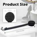 2 x Dual-Sided Black Foot Scrubber - Pumice Stone for Feet & Boar Bristle Brush, Foot Callus Remover for Home, Salon, and Travel