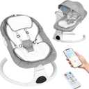 Electric Baby Swing for Infants to Toddler, 0-9 Months Portable Swing Rocker 5 Sway Speed, Bluetooth, Preset Lullabies with Remote Control, Infant Swing for Baby Boys & Girls