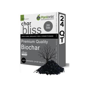 Char Bliss (24 Qts)  - Biochar Soil Amendment - Charcoal for Plants 