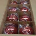 Meooeck 16 Pcs 6 Inch Large Christmas Ball Ornaments Giant Oversized Shatterproof Plastic Christmas Ball Outdoor Hanging Decorations UV and Water Resistant for Holiday Party Lawn Yard Xmas Tree Decor (Shiny Red)
