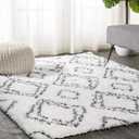 JONATHAN Y Beni Diamond Shag Ivory/Dark Gray Indoor Area Rug, 3x5, Moroccan Style, Bohemian, Transitional, Easy-Cleaning for Living Room, Bedroom, Kitchen, Pet Friendly, Non-Shedding (ALA101A-3)