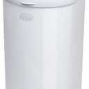 Ubbi Pet Waste Pail, Odor-Locking Cat Litter Disposal System, Stainless Steel Pet Waste Can with Safety Lock & Scoop, No Special Bags Required, White