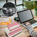 MATEIN Travel Cord Organizer Case 2 Pack for Women, Double Zipper Cable Organizer Bag for Tech Accessories, Water Resistant Lightweight Electronics Bag for Charger, USB Drive & Phone, Office Gifts