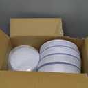 NOCCUR 200PCS Silver Plastic Plates Disposable for 100 Guests - Include 100 Dinner / 100 Dessert Plates Heavy Duty - Ideal for Party/Wedding/New Year