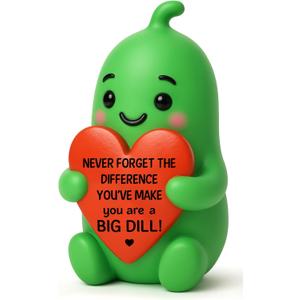 2 x Retirement Gifts for Women Men - Inspirational Thank You Appreciation Gifts for Coworker Boss Teacher Mentor Nurse, Hand-Painted Resin Pickle Figurine - Cute Office Desk Pickle Decor