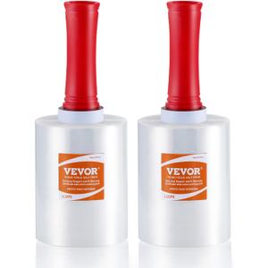 VEVOR Stretch Film, 5 inches x 1000 feet, 2 Pack, 80 Gauge Industrial Strength Clear Durable Stretch Wrap Roll, Heavy Duty Shrink Film Stretch Wrap with Handles for Pallet Wrapping Shipping Moving