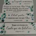 Yousoontic 4 Pieces Spanish Bible Verses Wall Decor Christian Spanish Wood Plaque Hanging Sign Religious Wall Decor Bible Verses Art for Home Office Farmhouse Kitchen(Fresh Style)
