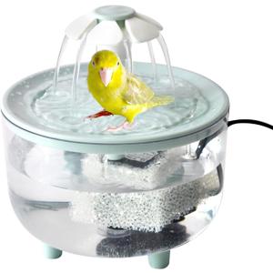 Automatic Bath for Birds,Parrot Bathtub with Petal Fountain Circulating Filter Cage Bird Bath Shower Cockatiel Bird Bath for Indoor Parakeets Budgie Cockatiels Small Feathered Pet