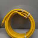 CSST 3/4" Gas Line 37ft Corrugated Stainless Steel Tubing Flexible Gas Line 3/4 Inch Natural Gas Hose Pipe Kit With 2 Male Adapter Fittings
