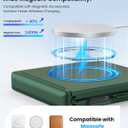 BXYJY for Samsung Galaxy Z Flip 7 Case with Hinge Protector, Slim Compatible with MagSafe, Front Screen Protector, Shockproof Rugged Translucent Protective Phone Case for Galaxy Z Flip 7, Green