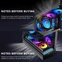 Interstellar V2 120mm PC Case Fans,Infinity Mirror Module Daisy-Chain ARGB Fan,Triple Pack Suitable for Computer Case & 360mm AIO Cooler (Black)