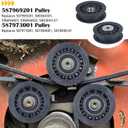2 pack 587973001 Pulley with 587969201 Idler Pulley Replaces Husqvarna 5803643-01, 580364301, 596856601, 596856602, 5819040-01, 581904001 for Husqvarna LC221A L221A L321AH LC356AWD Lawn Mowers