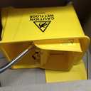 Mind Reader Mop Bucket with Wringer (Mop Not Included), 5.5 Gallon Cleaning Bucket with Wheels and Handle, Upward Press Wringer, Small Mop Compatible, Yellow