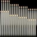 Baquler 40 Pcs Flameless Taper Candles LED Flickering Taper Candlesticks Bulk Battery Operated Flameless Candle for Wedding Halloween Christmas Birthday Decoration, 8.5/9.7/10.8/12.8 Inch (Ivory) (Count Undetermined)