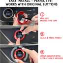 for 20242026 Hyundai Santa Fe, 2025-2026 Santa Cruz & Tucson Accessories (Excludes SE Trim) 4PCS Aluminum Knob Cover Trim Set (Red) for AC & Volume, Interior Upgrade, Knob Protection