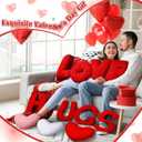 Pickmesh 11 Pcs Valentines Day Heart Shaped Throw Pillows 11.8 Inch Fluffy Love Decorative Hugs Red Pink White Heart Pillows for Couch Bed Sofa Gifts Valentines Day