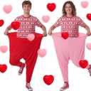 22 Pcs Granny Pants Yard Game Set Include Granny Pants and Balls Giant Pant Outdoor Party Activities for Families Outdoor and Indoor Games (Valentine's Day, Pink , Red)