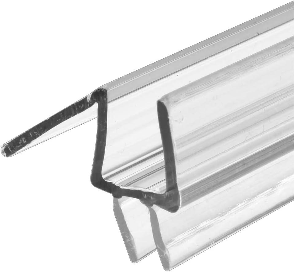 Pivot Shower Door Bottom Seal – Stop Shower Leaks and Create a Water Barrier, 36 in., Clear Vinyl  (for 3/8" Glass), Pack Of 3