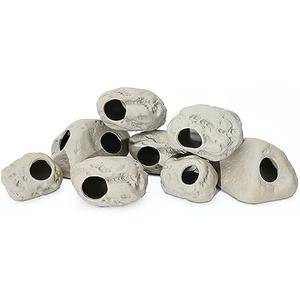 ALEGI Aquarium Rock Cave Decor for Shrimp Cichlid Hiding Breeding (Set 6)