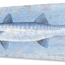 Yihui Arts Blue and White Fish Canvas Wall Art  Coastal Paintings with Textured for Living Room Bedroom Bathroom Decor