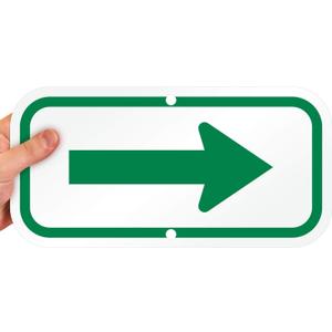 SmartSign Right Arrow (Green) Sign | 6" x 12" 3M Engineer Grade Reflective Aluminum, Made in USA