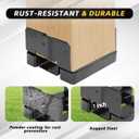 6x6 Post Base Brackets Fit for Wooden Columns Fence Concrete Inner Size 5.5"x5.5" Post Anchor Base Holder Kit -Black 6Pcs