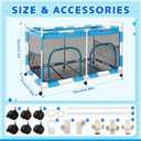 Briwooody 333 Gallon Pool Float Storage, 65" Swimming Pool Storage Organizer Rolling Bin with Zipper and Hooks for Outdoor Noodles, Toys, Towels, Floats, Beach Balls (Single Tier,65 x 37.4 x 31.9in)