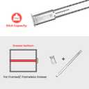 homdiy 2 Pcs Bottom Mount Centered Drawer Slides for Cabinet and Dresser 18 Inch Heavy Duty Center Mount Drawer Rails 3/4 Extension Glide Track