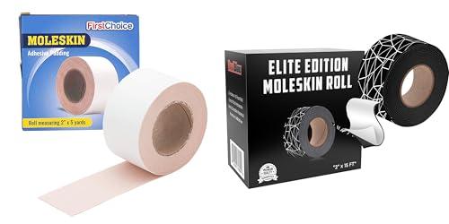 Moleskin Roll 2" x 15Ft and Elite Moleskin Roll 2" x 15Ft Bundle