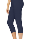Conceited Capri Leggings for Women - Soft - High Waist Tummy Control - Essential - Regular and Plus Size - Navy Blue -XXL