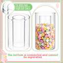 Vase in Vase Double-Walled Glass Cylinder Vases 7.8 Inch Tall for Vases Filler Wedding Decoration Clear Centerpieces for DIY Floral Arrangements Seasonal Home Indoor Table Decor(4.7" & 2.7")