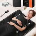 Infrared Sauna Blanket-Sauna Blanket for Home Use, Portable Design for Relaxation and Detoxification Highest 176, 20-60 Minutes Timer, 6 ft x 2.65 ft (Black)