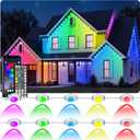 CETELUMA 300FT Permanent Outdoor RGB Lights, IP67 Waterproof Smart Eave Lighting, with App/Remote Control Eaves Light, DIY LED Scenes Modes for House Roof Decor,Christmas,Party