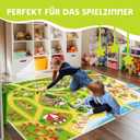 Kids Carpet Car Rug Play Mat for Playroom- 31"x 47" Non Slip Washable Kids Play Rug for Cars- Large Kid Educational Rugs Ideal Gifts for Toddler Classroom Boys Girls Bedroom Decor (3'11" x 2'8", Coastal Cities)