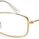 Old Man Costume Glasses, Gold Rectangular Granny Dress Up Eyeglasses, Old Lady Glasses for Men, Women Halloween Grandma Cosplay Prop, 100 Days of School Costume Accessories