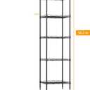 5 Tier Standing Metal Wire Shelving Unit, Adjustable Height, Storage Shelf Units for Laundry Bathroom Kitchen Pantry Closet (11.8" D x 11.8" W x 50.2" H inches, Black)