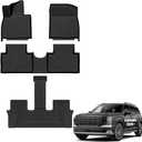 Auxko All Weather Floor Mats for Hyundai Palisade 2026 7/8 Seats Gasoline Only All Season TPE Accessories Guard Odorless Anti-Slip Floor Liners for Hyundai Palisade 2026 7/8 Passengers
