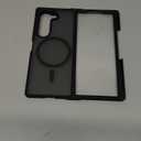 FNTCASE for Samsung Galaxy Z-Fold-6 Case: Strong Magnetic Military Grade Drop Protection Phone Cases with S Pen Holder Slot Matte Slim Built-in Screen Protector Cover Rugged Shockproof TPU (Black)