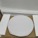 HLR Modern Round Side Table, End Table with Marble Effect Top and Gold Metal Frame, Small Side Table for Living Room, Bedroom, Sofa and Couch, Gold Legs, Mirror top (1-pack)