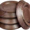 Piano Caster Cups Black Walnut Wood Caster Cups Coasters for Upright Piano