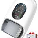 Hand Massager with Heat and Compression : Full Hand and Wrist Comfort Massage - 6 Modes & 6 Intensity with Touchscreen Control - for Daily Relaxation (White)