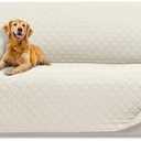 HOMERILLA Couch Cover, Dog Couch Covers for Pets, Couch Covers for 3 Cushion, Reversible Sofa Covers Furniture Protector with Elastic Straps (68" Sofa, Ivory/Ivory)