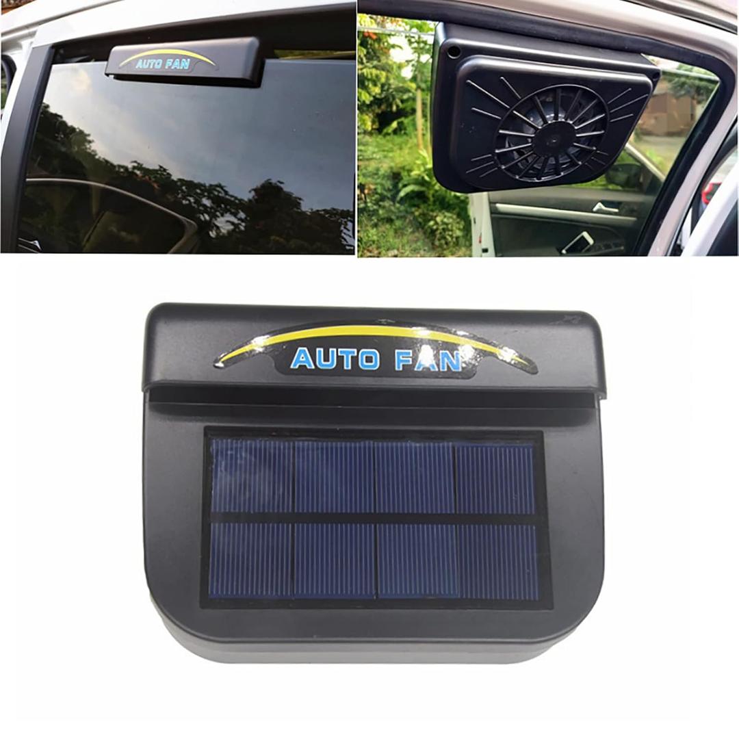 Solar Power Car Auto Air Vent Cool Fan Cooler Ventilation System Radiator Fans Exhaust Heat-Fan Automobile-Fans with Rubber (Style-C)