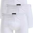 BOSS Men's Classic Cotton 3 Pack Boxer Briefs, XL Size (White, XL)