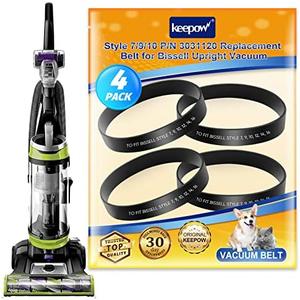 KEEPOW Style 7/9/10 P/N 3031120 Replacement Belt for Bissell Vacuum, 4 Pack