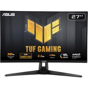 ASUS TUF Gaming 27 1440P Monitor (VG27AQM5A) - QHD (2560x1440), 300Hz, Fast IPS, Extreme Low Motion Blur Sync, 0.3ms, Speaker, 95% DCI-P3, Shadow Boost, DisplayWidget Center