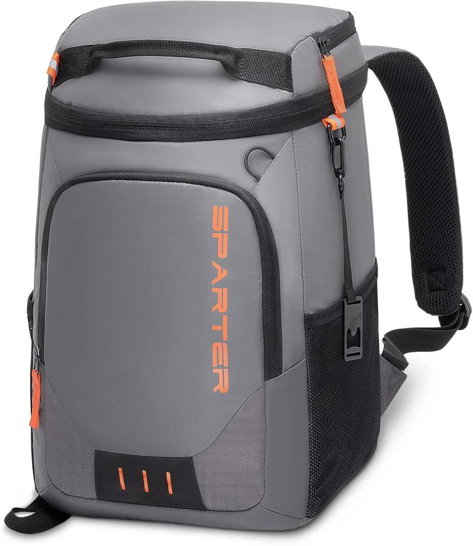 SPARTER Backpack Cooler Insulated Leak Proof 33 Cans, 2 Insulated Compartments Thermal Bag, Portable Lightweight Beach Travel Camping Lunch Backpack for Men and Women
