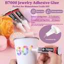 34000Pcs Resin Jelly Rhinestones for Bedazzling, Multicolor 3mm Flatback Gems for Diamond Art, Bedazzler Kit with 3Pcs 10ml B7000 Jewelry Glue for Bedazzle Thing Crafting Book Nail Art